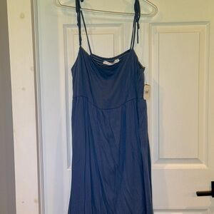 Altar'd State Blue Top with White Stitching